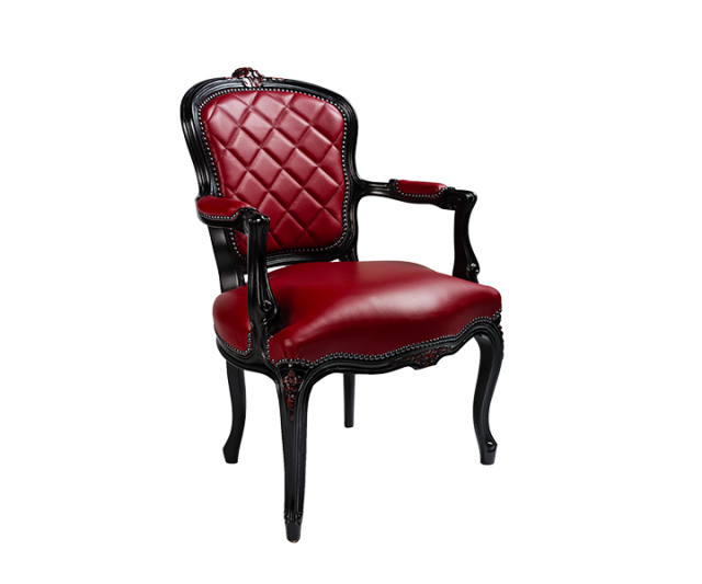 Fauteuil club cabriolet rouge