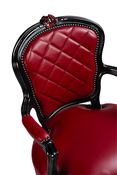 Fauteuil club cabriolet rouge